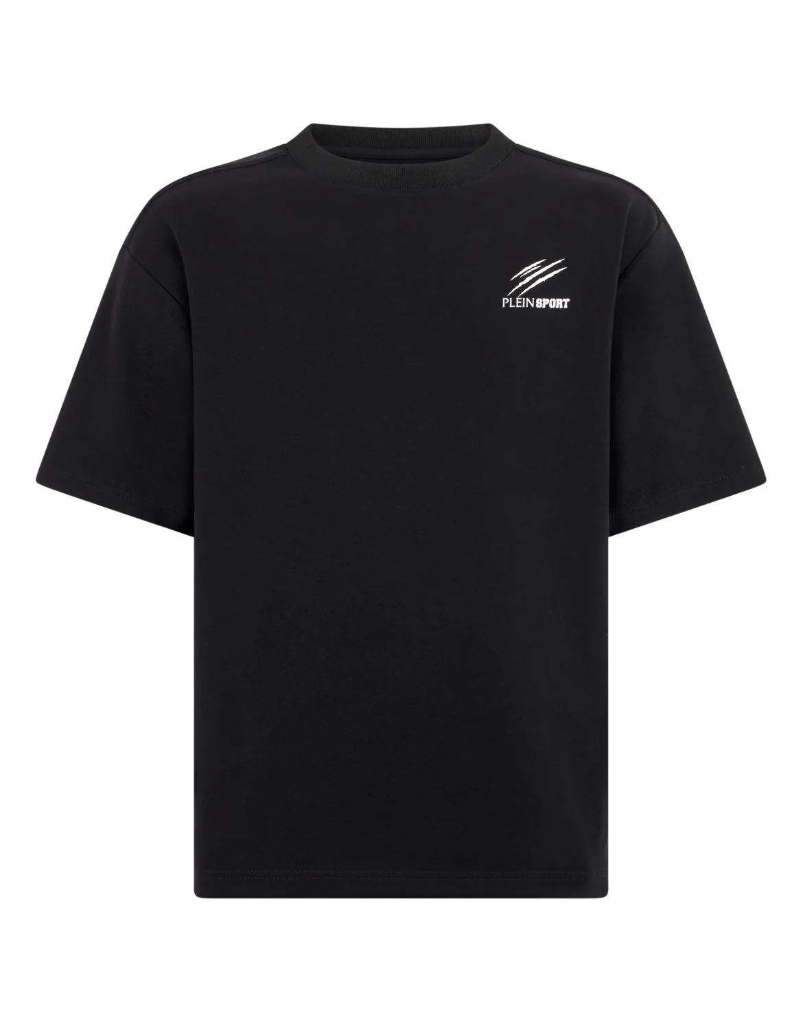 Pique Round Neck T-Shirt Icon, цвет: Черный