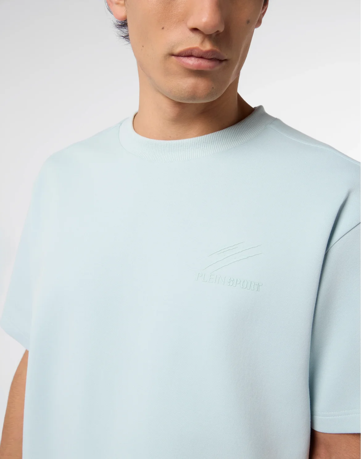 Pique Round Neck T-Shirt Icon, цвет: Синий