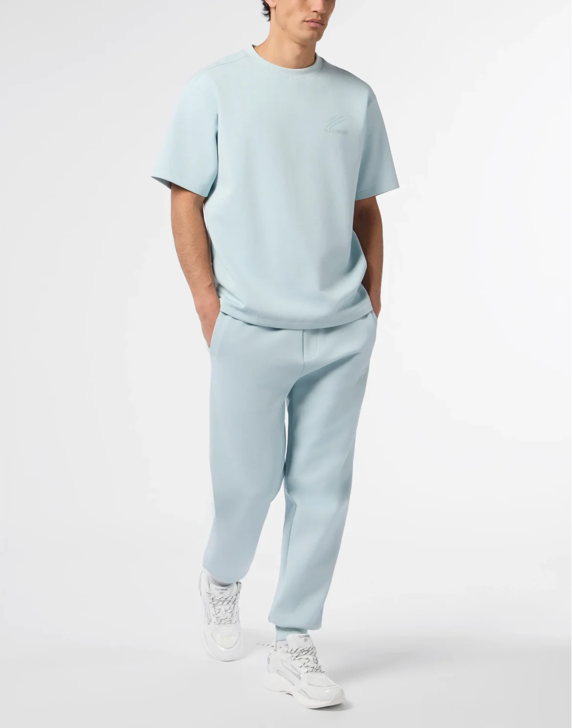 Pique Round Neck T-Shirt Icon, цвет: Синий