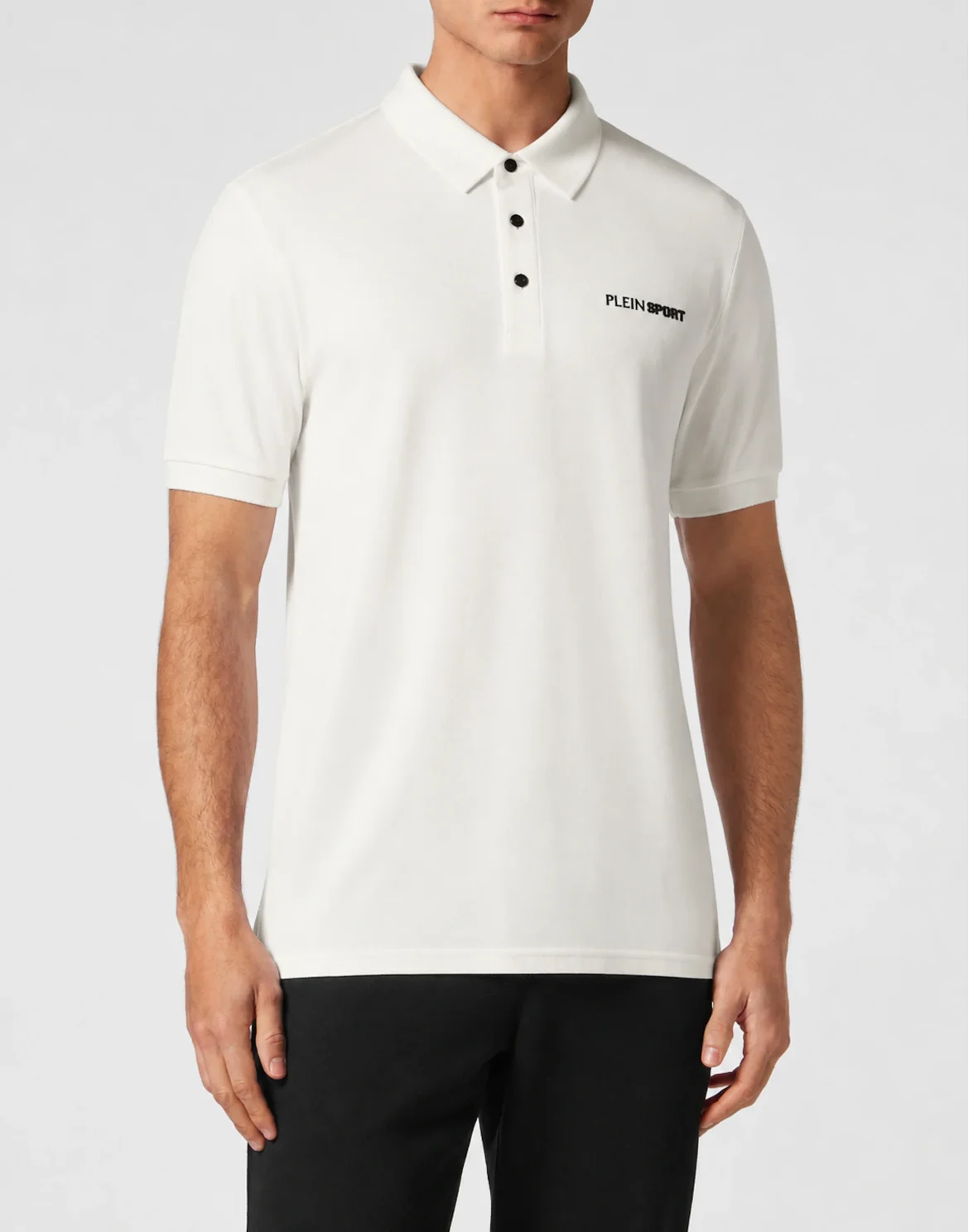 Dry-Fit Polo T-Shirt Plein Sport, цвет: Белый