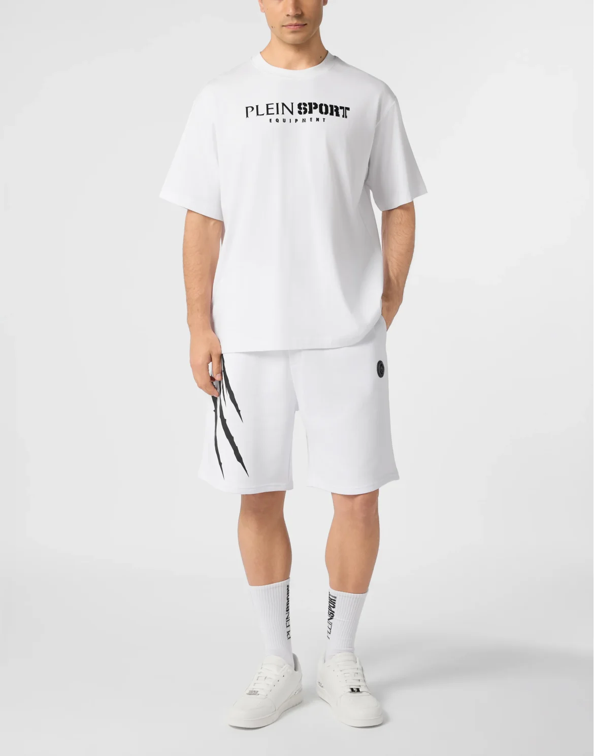 Round Neck T-Shirt Reflective Scratch, цвет: Белый