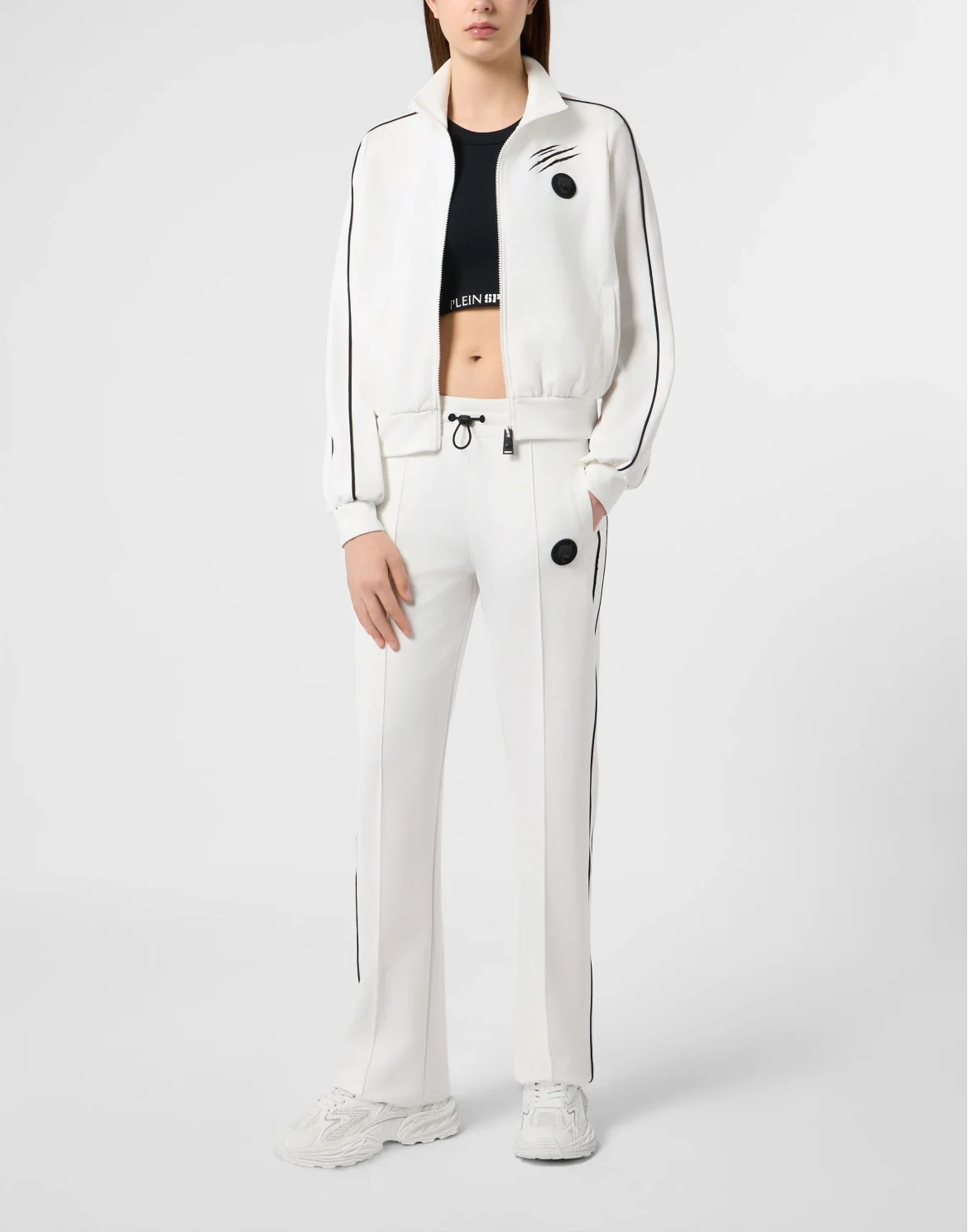 Cropped Tracksuit Jacket, цвет: Бежевый