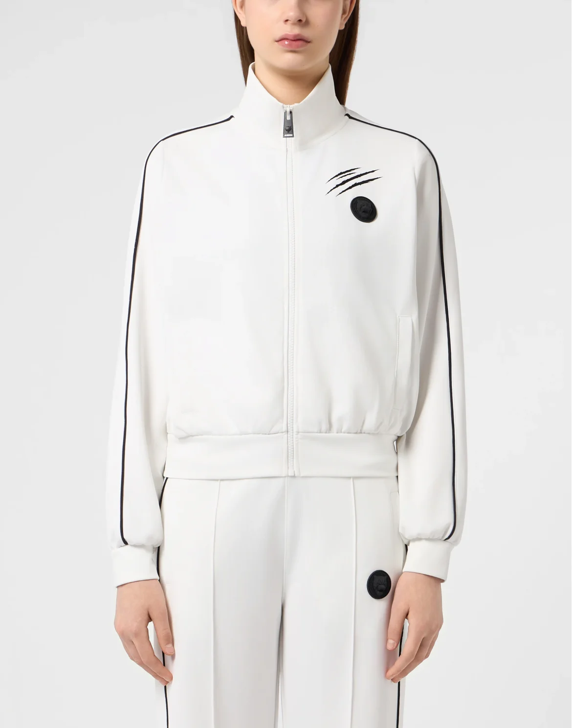 Cropped Tracksuit Jacket, цвет: Бежевый