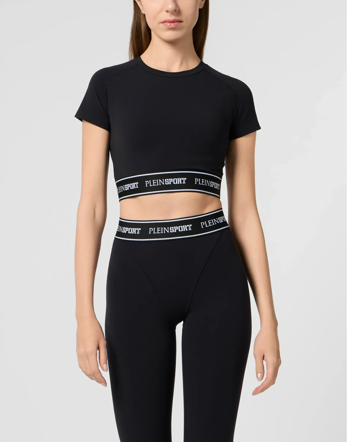 Fleece Cropped T-Shirt, цвет: Черный