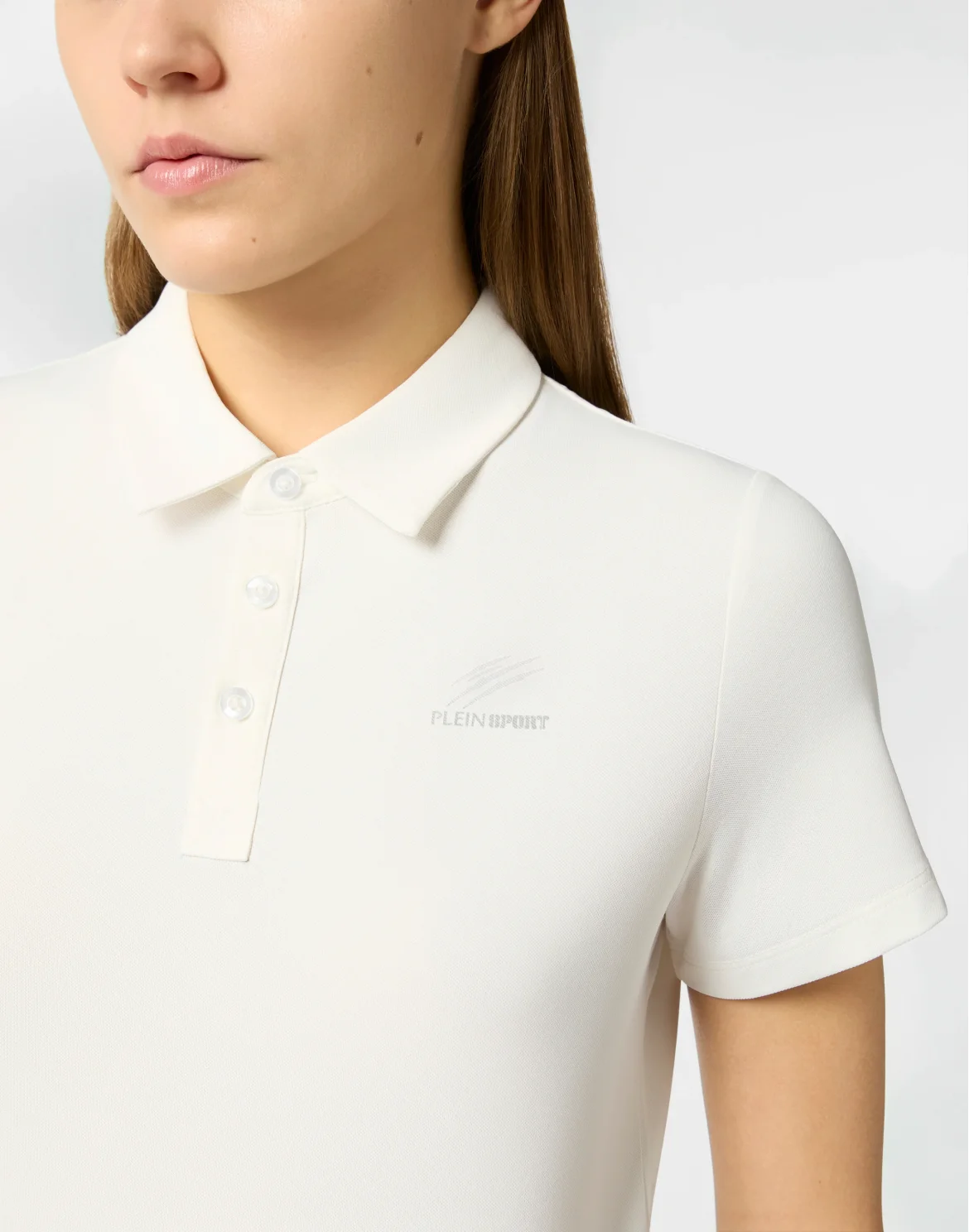 Pique Polo T-Shirt Reflective Scratch, цвет: Белый