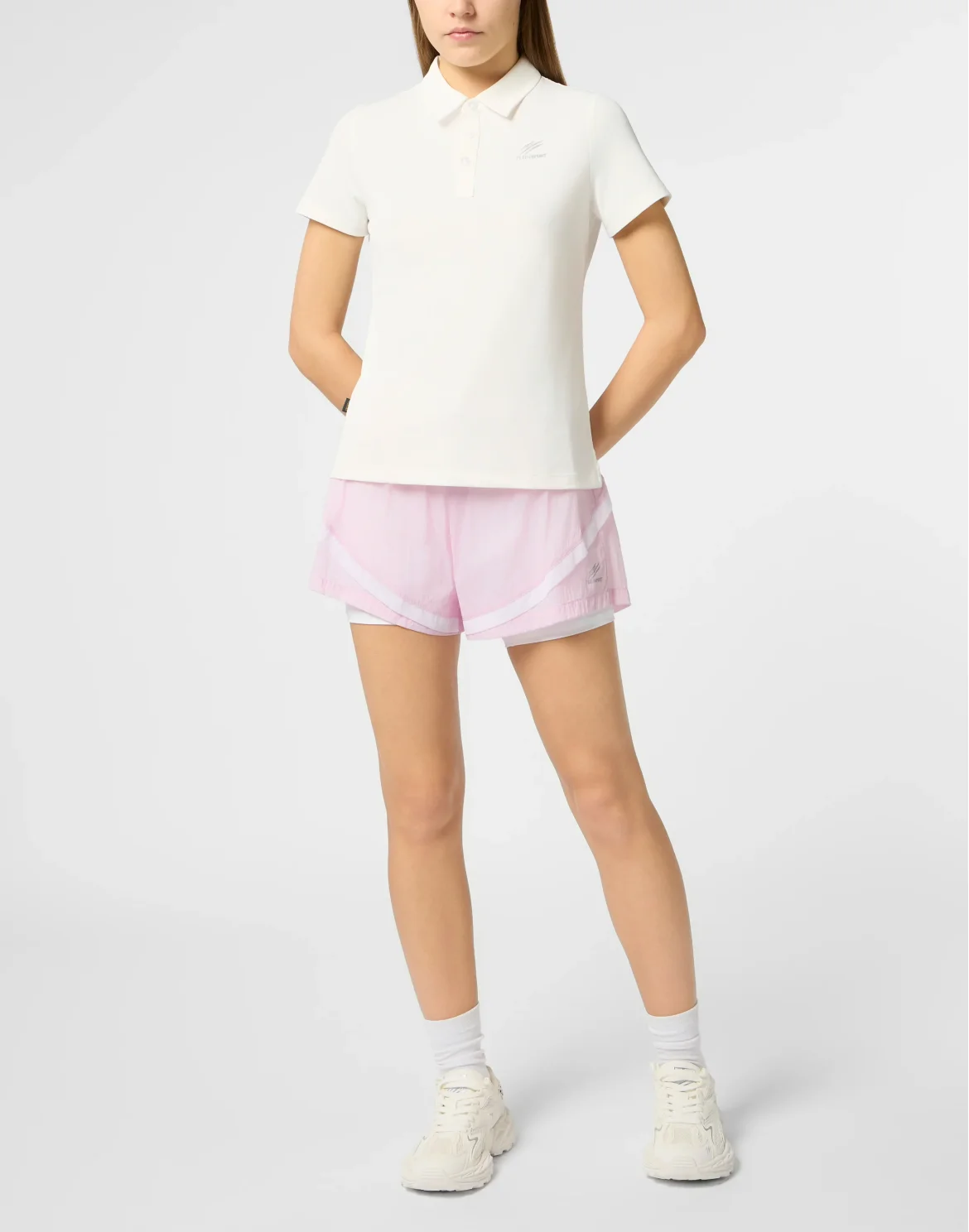 Pique Polo T-Shirt Reflective Scratch, цвет: Белый