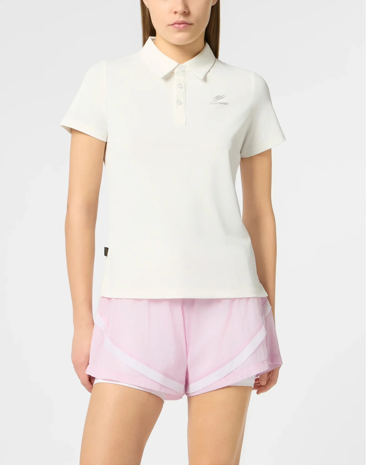 Pique Polo T-Shirt Reflective Scratch, цвет: Белый