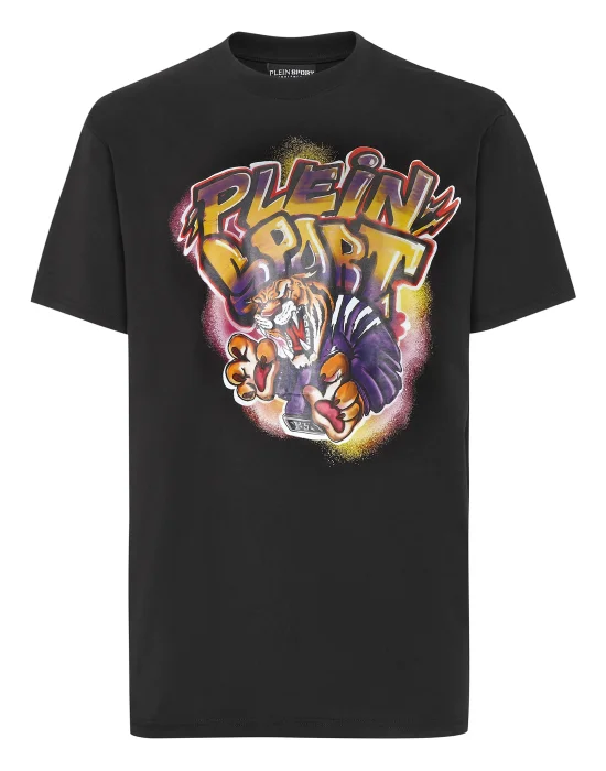 T-shirt Round Neck Graffiti Tiger