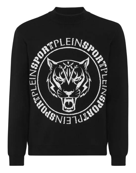 Knit Pullover Round Neck LS Tiger