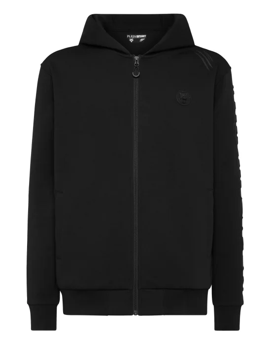 Embossed Hoodie Sweatjacket