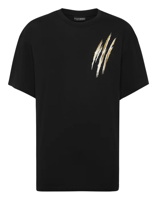 Cotton Round Neck T-Shirt Run Faster Scratch