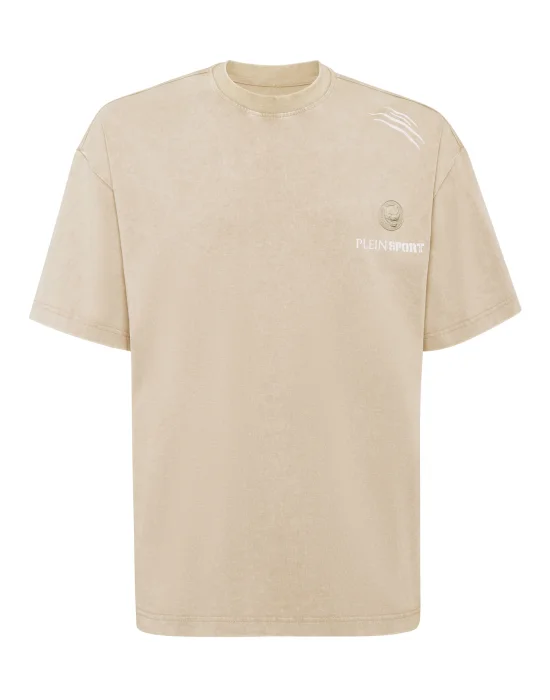 Cotton Round Neck T-Shirt Cold Dye