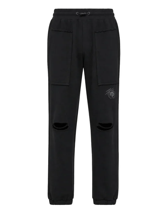 Destroyed Jogging Pants Raw Edge