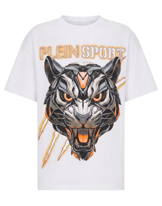 Round Neck T-Shirt Fluo Tiger