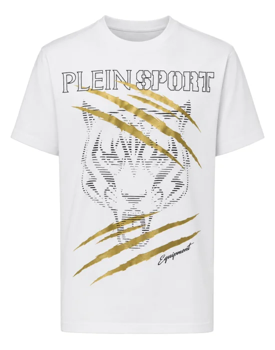 Round Neck T-Shirt Tiger Golden Scratch