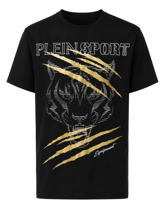 Round Neck T-Shirt Tiger Golden Scratch