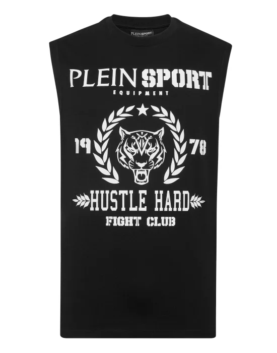 Sleeveless T-shirt Round Neck