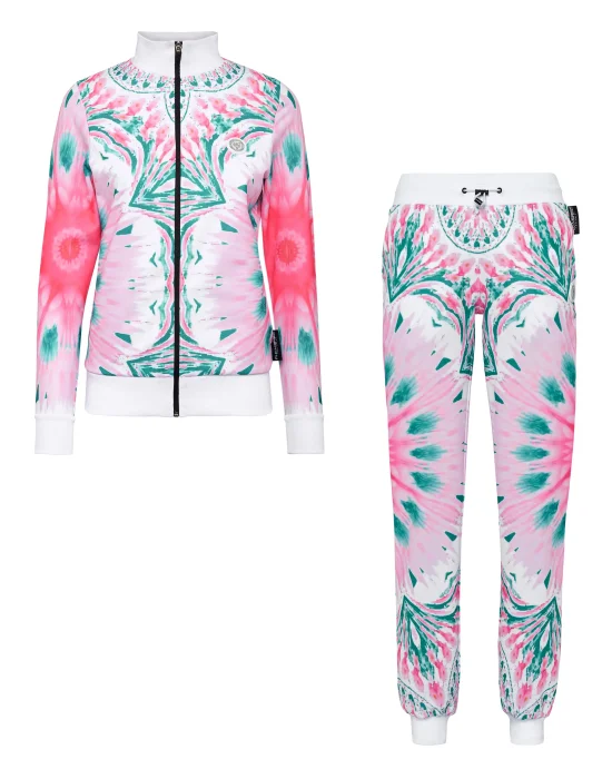 Triacetate Jogging Tracksuit: Top/Trousers Optical Flower