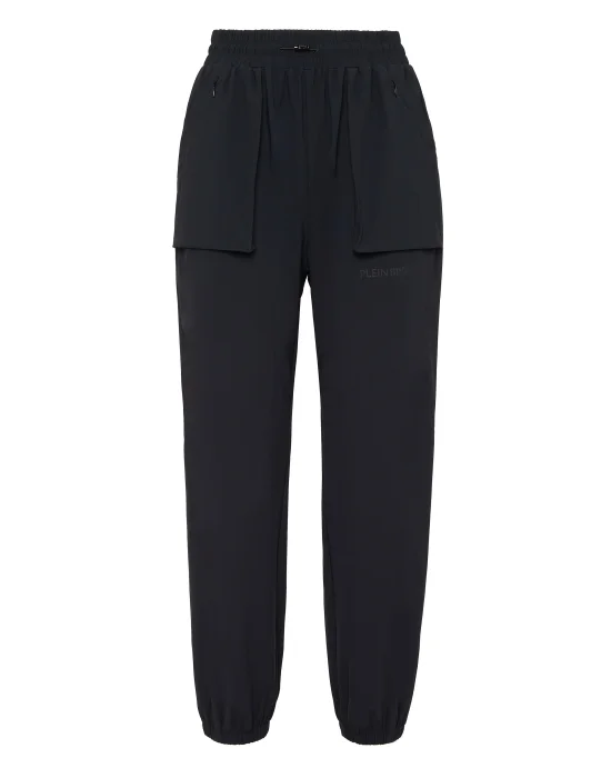 Nylon Stretch High Waisted Jogging Pants