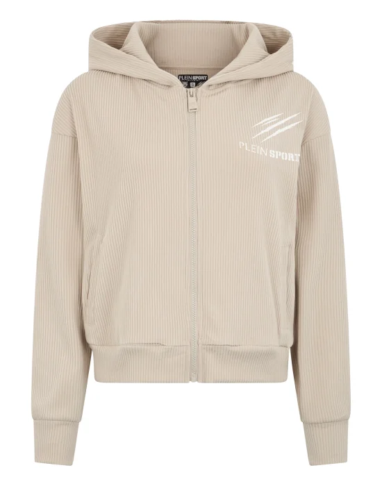 Ribbed Zip Hoodie Scratch