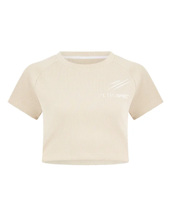 Ribbed Crop T-Shirt Scratch