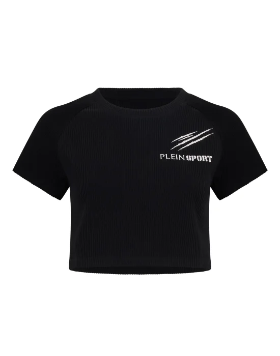 Ribbed Crop T-Shirt Scratch