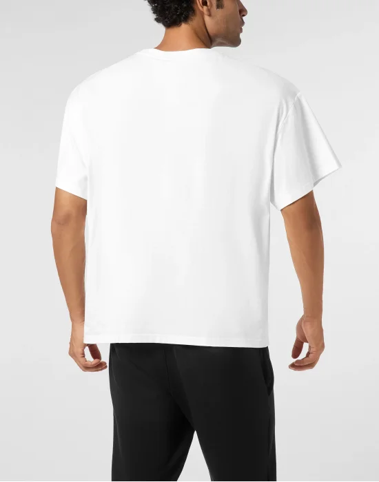 Round Neck T-Shirt Logo Stripes