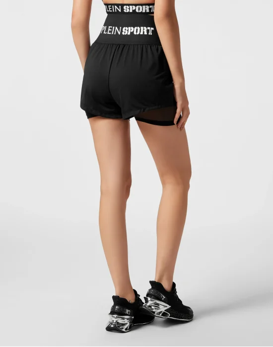 Double-layered Jogging Shorts Plein Sport