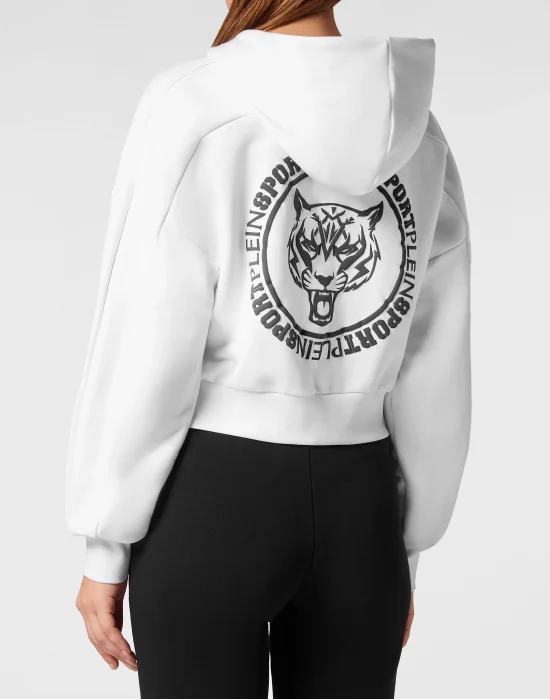 Cropped Hoodie Sweatshirt Tiger