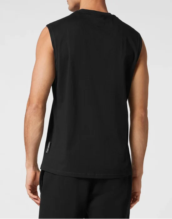 Sleeveless T-shirt Round Neck