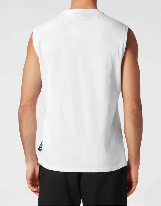 Sleeveless T-shirt Round Neck
