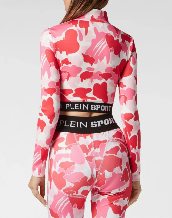 Cropped Jogging Top LS Camouflage
