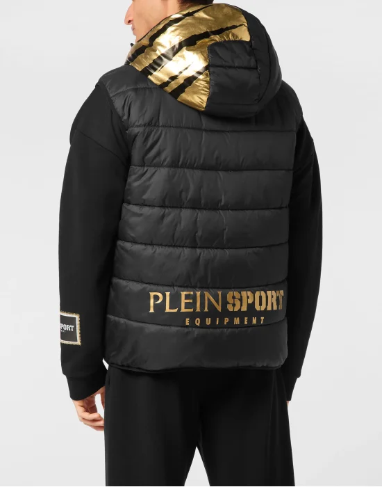 Vest Hoodie Laminated Scratch