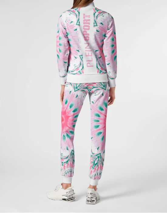 Triacetate Jogging Tracksuit: Top/Trousers Optical Flower
