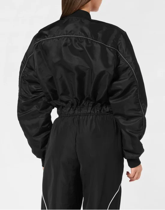 Cropped Bomber Jacket LS With Cargo Pockets