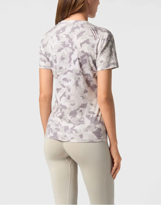 Cotton Fitted T-shirt Round Neck SS Camouflage